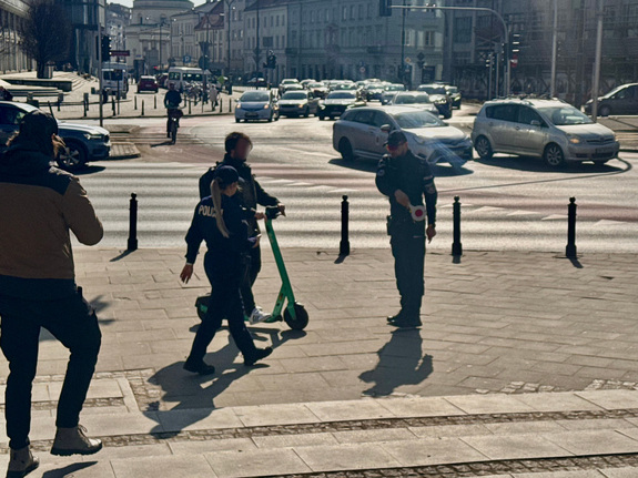 Śródmiejscy policjanci dbają o niechronionych uczestników ruchu drogowego